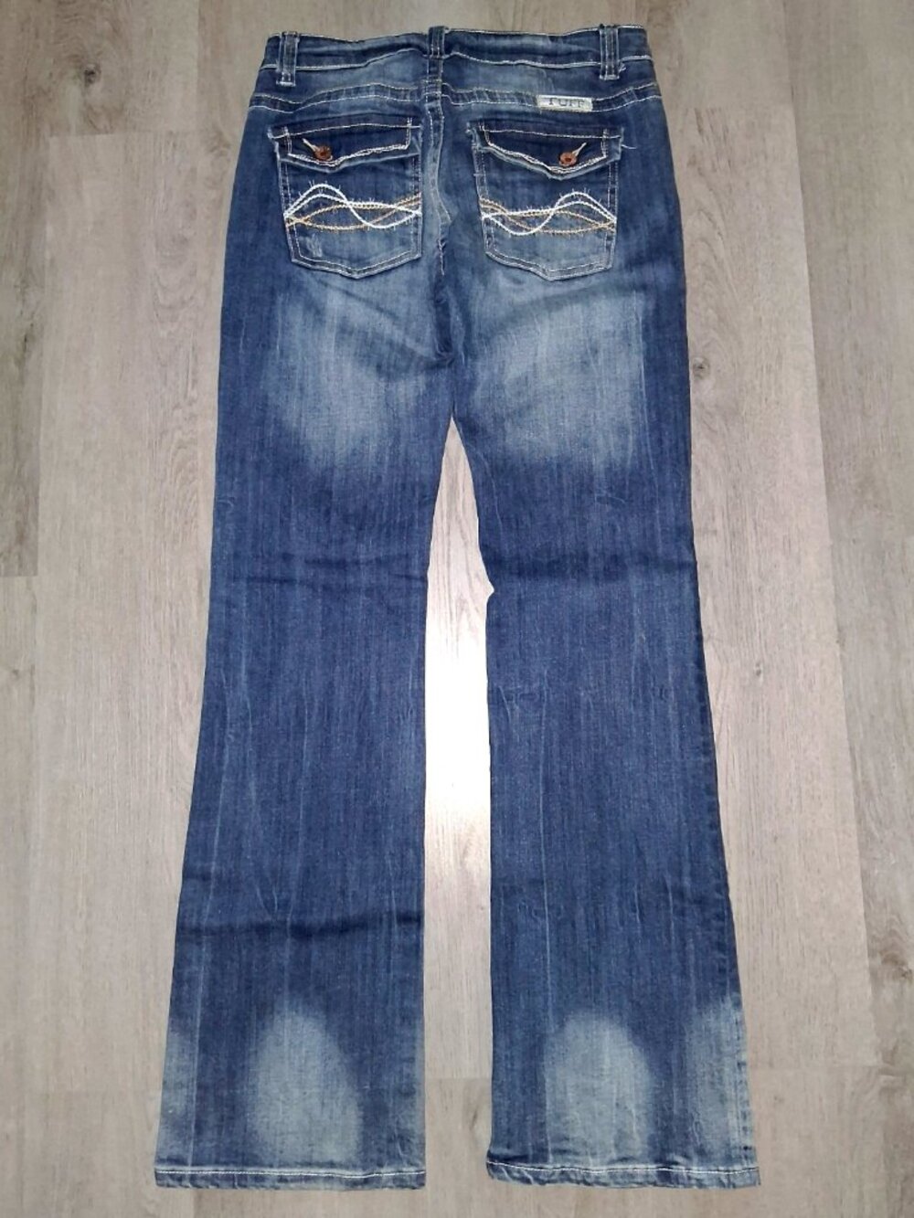 Cowgirl Tuff Co. Indigo Boot Cut Jeans Size W28 L35 Embroidered Distressed Denim
